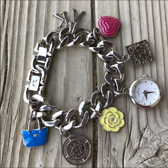 Anne Klein Jewelry - Host Pick Anne Klein Charm Bracelet w/ Watch Charm! NWOT
